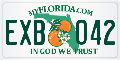 FL license plate EXBO42