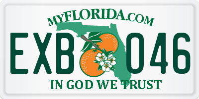 FL license plate EXBO46