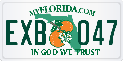 FL license plate EXBO47