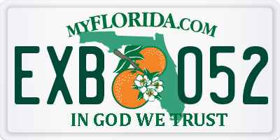 FL license plate EXBO52