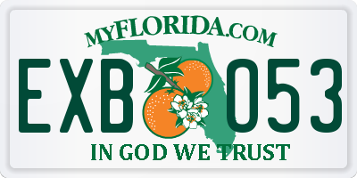 FL license plate EXBO53