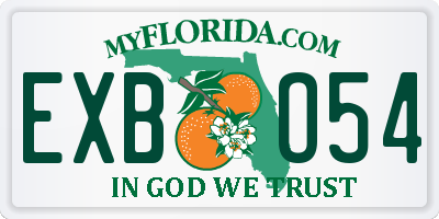 FL license plate EXBO54
