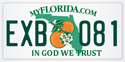FL license plate EXBO81