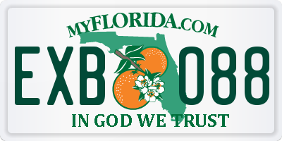 FL license plate EXBO88