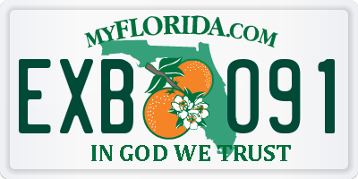 FL license plate EXBO91