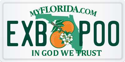 FL license plate EXBP00