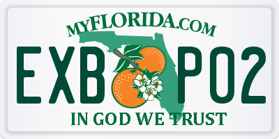 FL license plate EXBP02