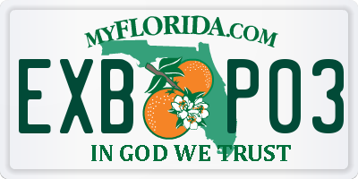 FL license plate EXBP03