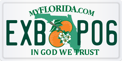FL license plate EXBP06