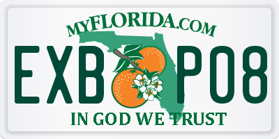 FL license plate EXBP08