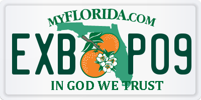 FL license plate EXBP09