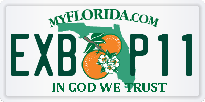 FL license plate EXBP11