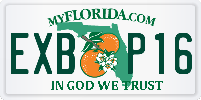 FL license plate EXBP16