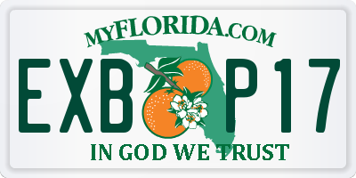 FL license plate EXBP17