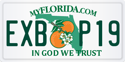 FL license plate EXBP19