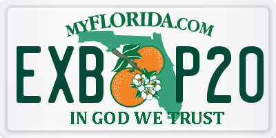FL license plate EXBP20