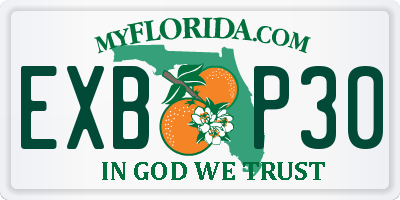 FL license plate EXBP30