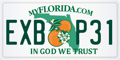 FL license plate EXBP31