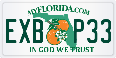 FL license plate EXBP33
