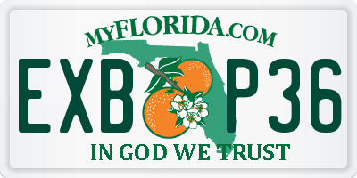 FL license plate EXBP36