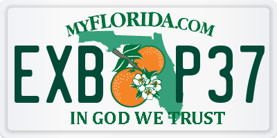 FL license plate EXBP37