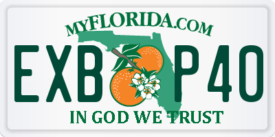 FL license plate EXBP40