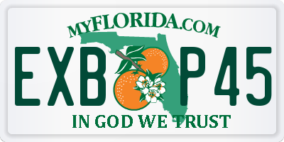 FL license plate EXBP45