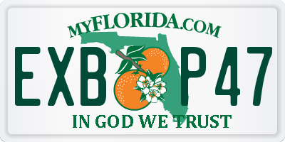 FL license plate EXBP47
