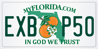 FL license plate EXBP50