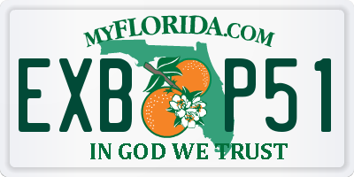 FL license plate EXBP51