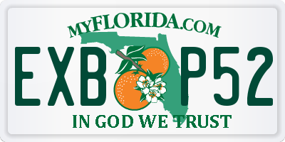 FL license plate EXBP52