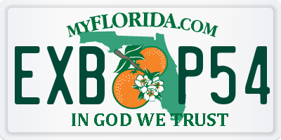 FL license plate EXBP54