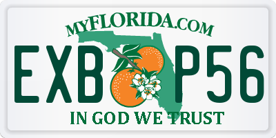 FL license plate EXBP56
