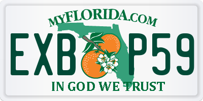 FL license plate EXBP59