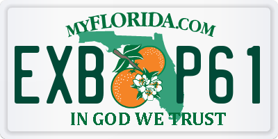 FL license plate EXBP61