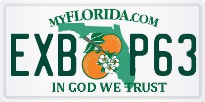 FL license plate EXBP63