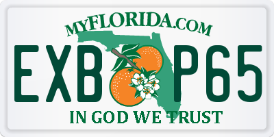 FL license plate EXBP65