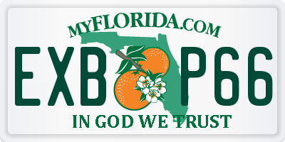 FL license plate EXBP66