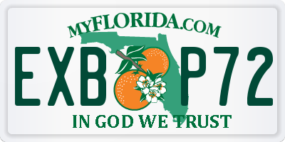 FL license plate EXBP72
