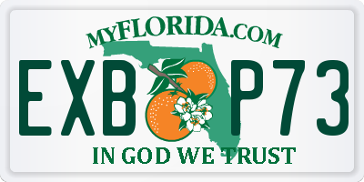 FL license plate EXBP73