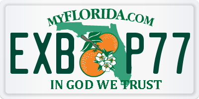 FL license plate EXBP77