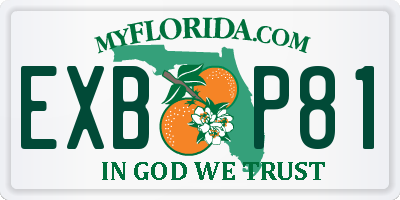 FL license plate EXBP81