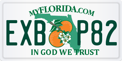 FL license plate EXBP82