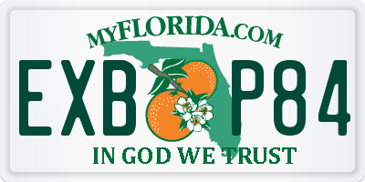 FL license plate EXBP84