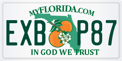 FL license plate EXBP87
