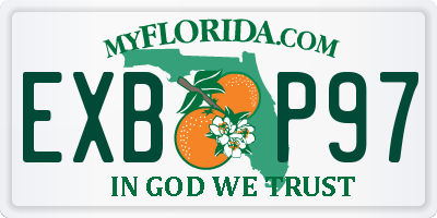 FL license plate EXBP97