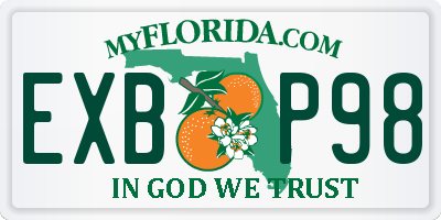 FL license plate EXBP98