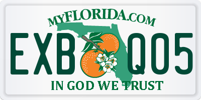 FL license plate EXBQ05