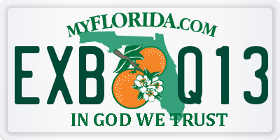 FL license plate EXBQ13