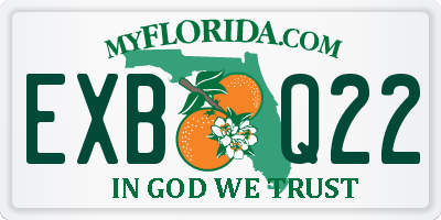 FL license plate EXBQ22